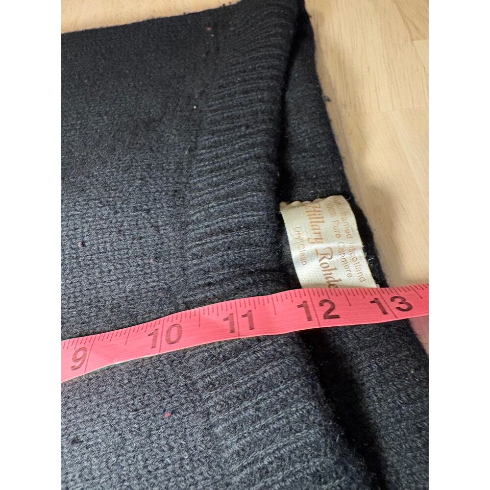 Hillary Rohde Black Cashmere Knit Leggings Cuffed Ankle Vintage Minimalist - Picture 8 of 9